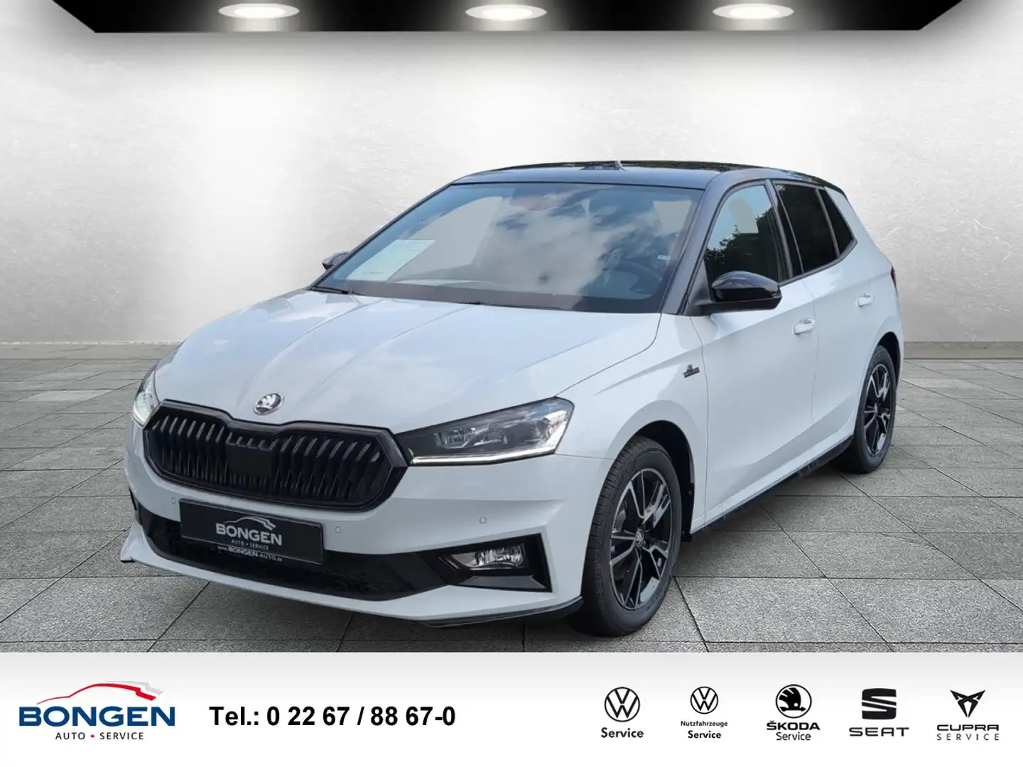 Skoda Fabia 1.0 Monte Carlo Pano Rückfahrkamera CarPlay Klima Weiß - 1