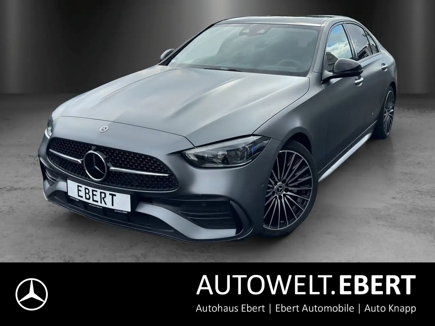 Mercedes-Benz C 300 C300d 4M AMG Pano MAGNO Memo DISTR KeyGo AHK HUD Grijs - 1