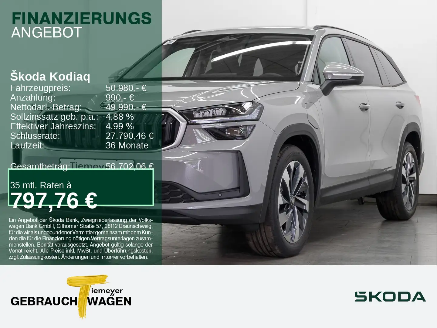 Skoda Kodiaq 1.5 TSI iV DSG Selection Navi Matrix LM19 Grau - 1