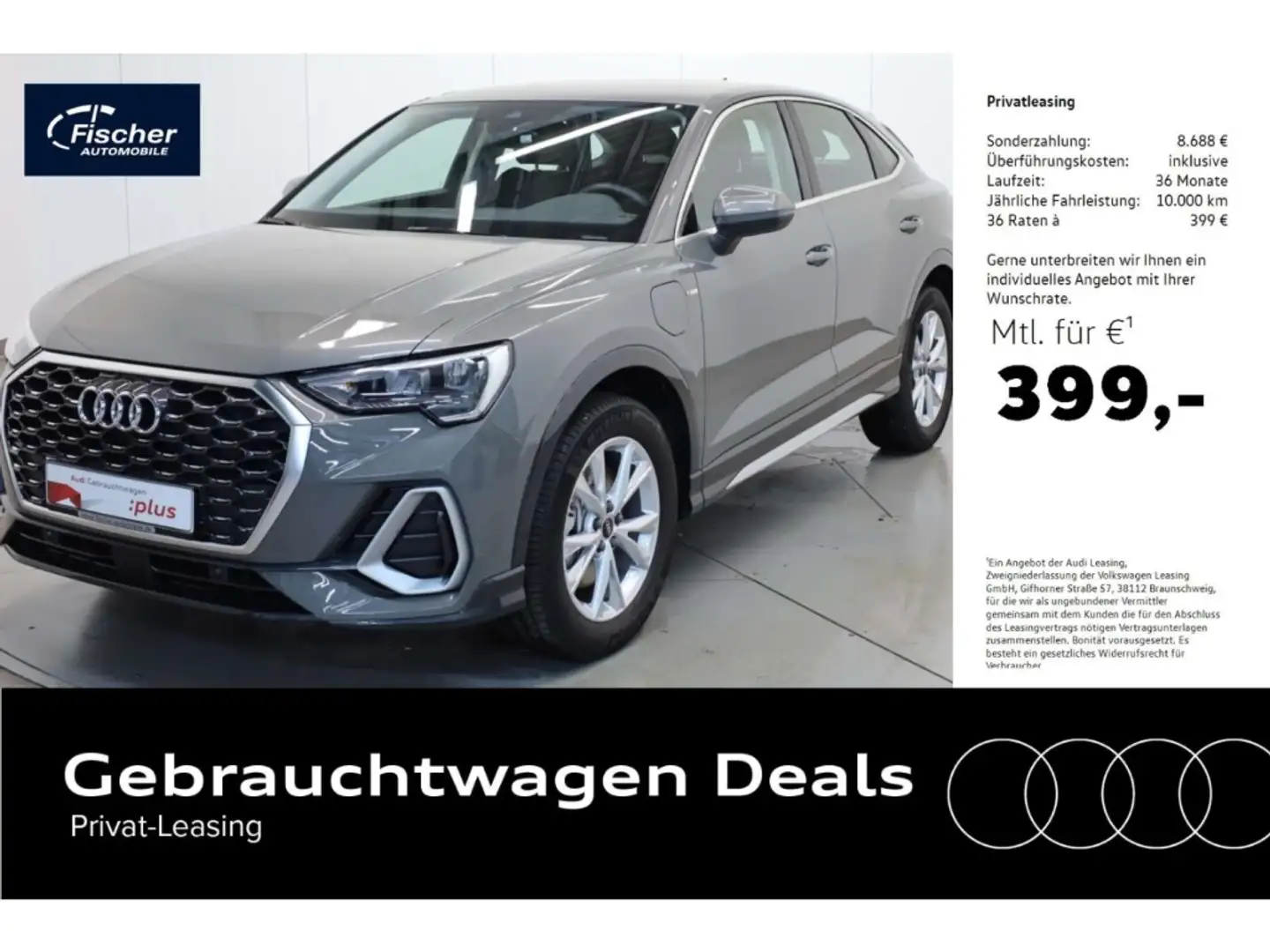 Audi Q3 Sportback 45 TFSI e S line AHK/NAV/ele.Heckl. Gris - 1