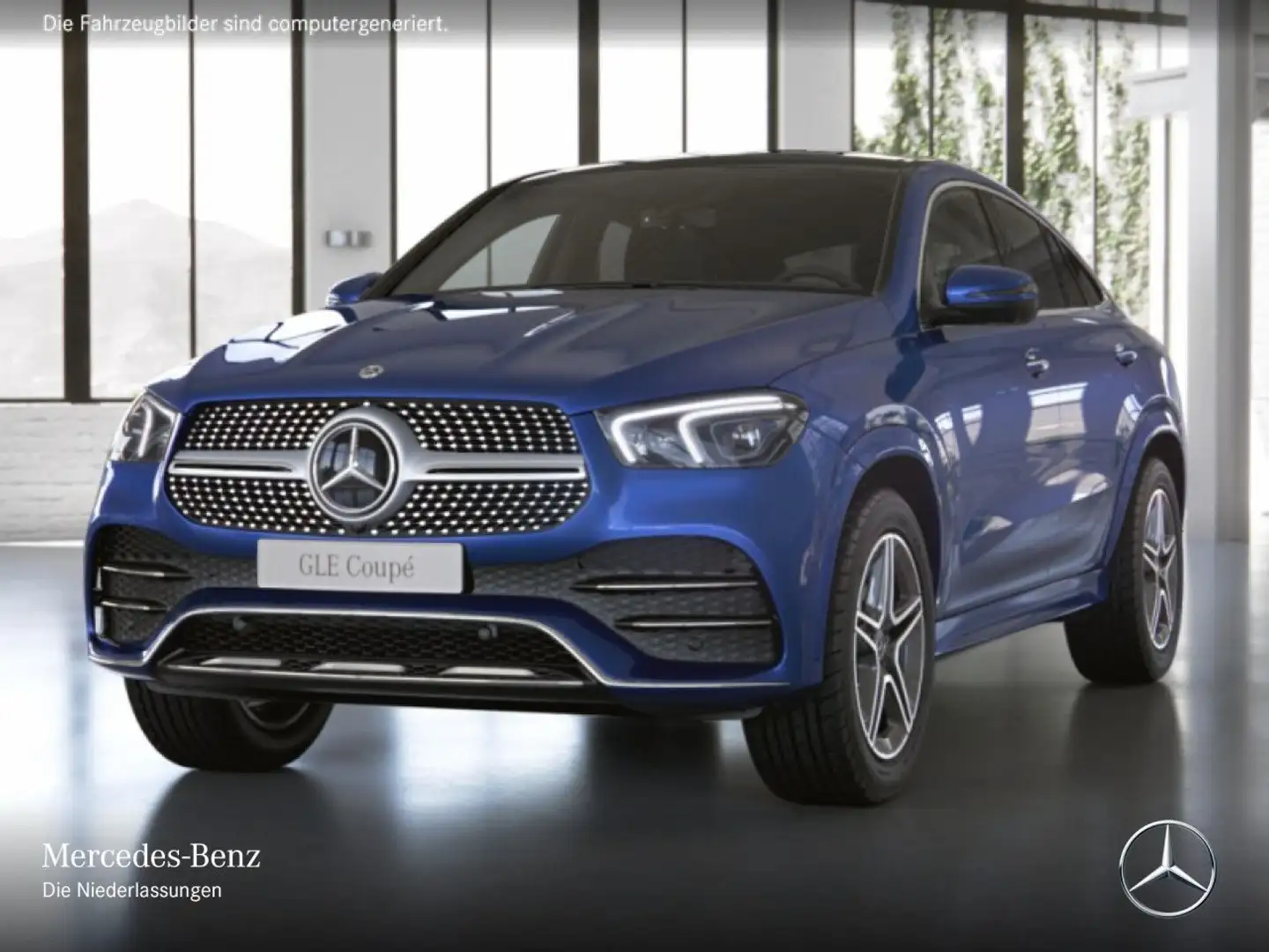 Mercedes-Benz GLE 350 d Coupé 4M AMG+PANO+360+MULTIBEAM+FAHRASS Blau - 2
