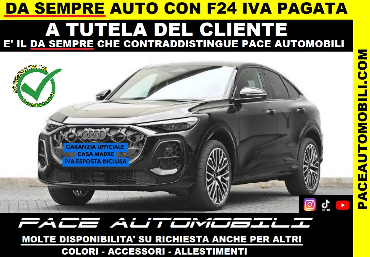Audi SQ5 SPORTBACK B&O TETTO PANORAMA SPB ACC KAMERA Nero - 1