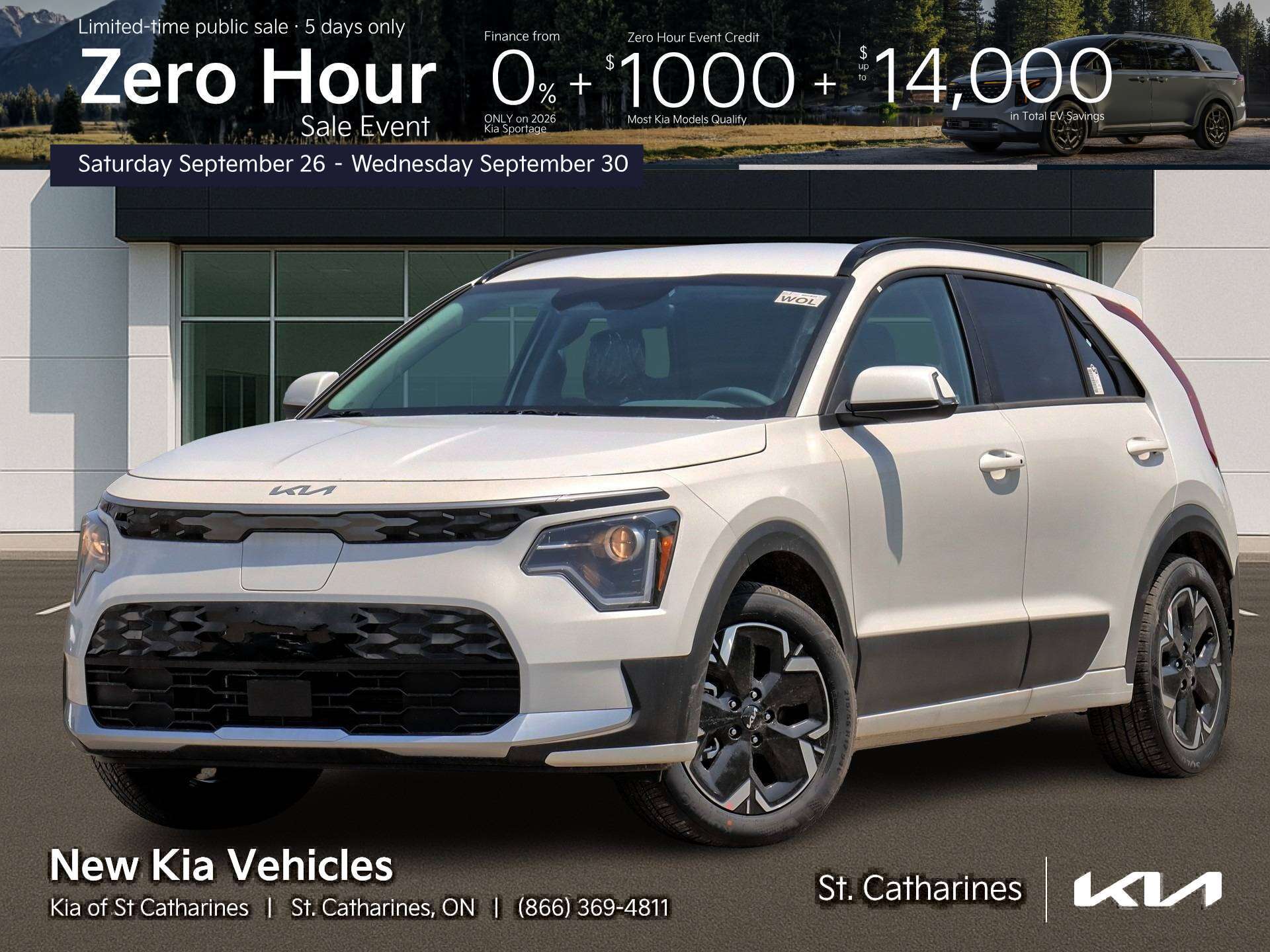 White 2026 Kia Niro EV SUV / Crossover  1-Speed Automatic