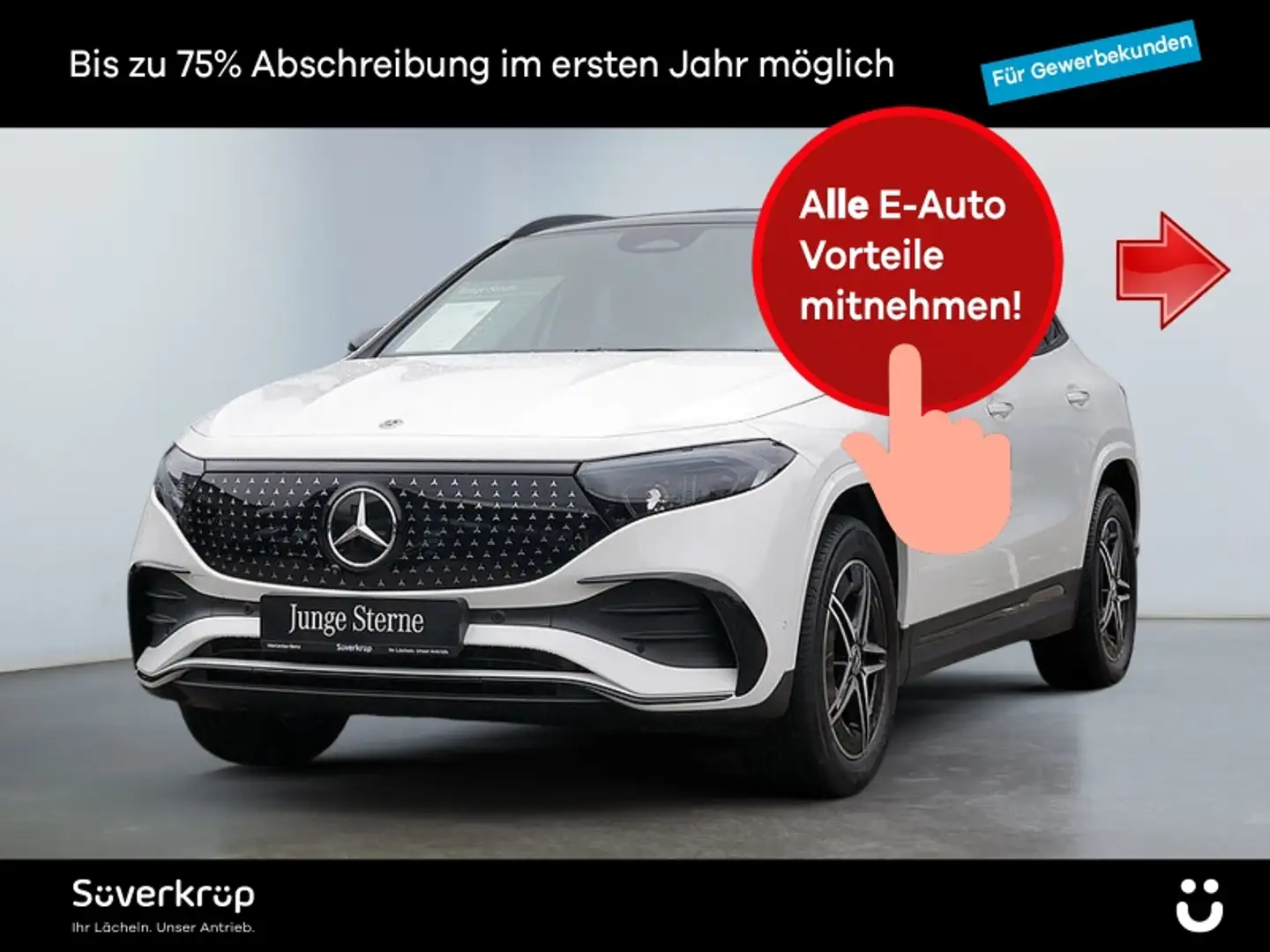 Mercedes-Benz EQA 350 4M , AMG Night LED Navi Pano 360 CarPlay Weiß - 1