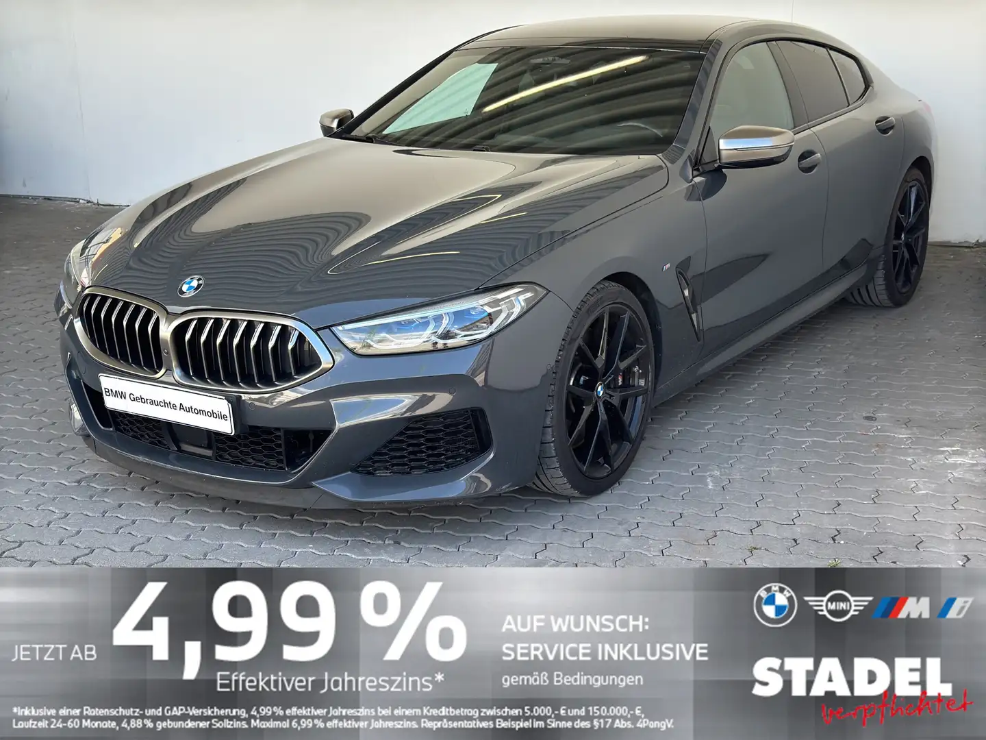 BMW M850 i xDrive Navi.Laser.360°.ACC.HarmKard.Pano Šedá - 2
