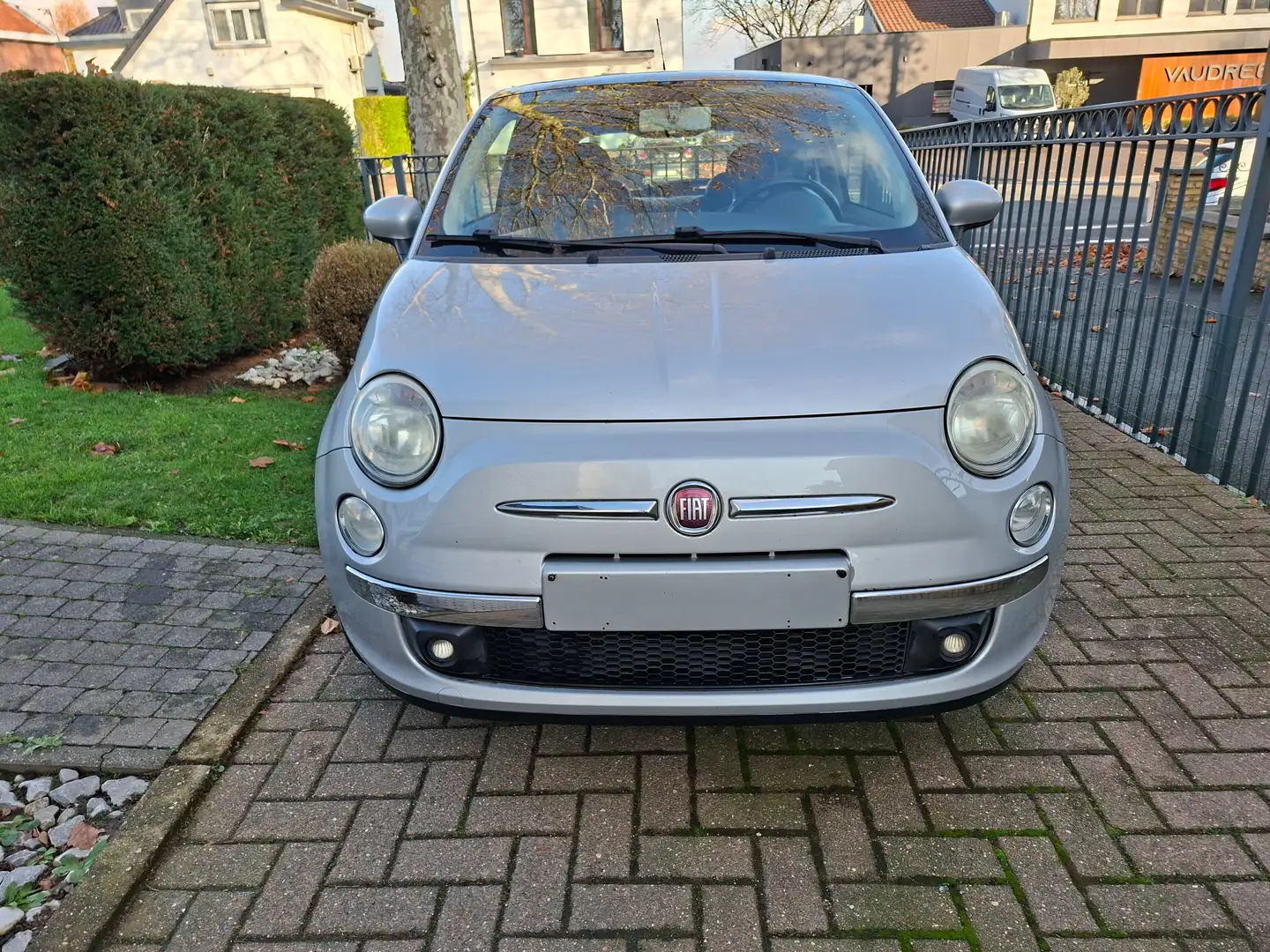 Fiat 500 1.2i Lounge/VC/VE/DA/Clim/Jantes/Toit panoramique Argent - 2