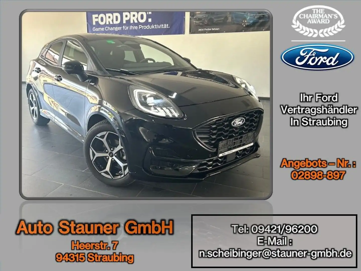 Ford Puma 1.0 EcoBoost MEHV ST-Line*NAVI*KAMERA*SHZ Schwarz - 1