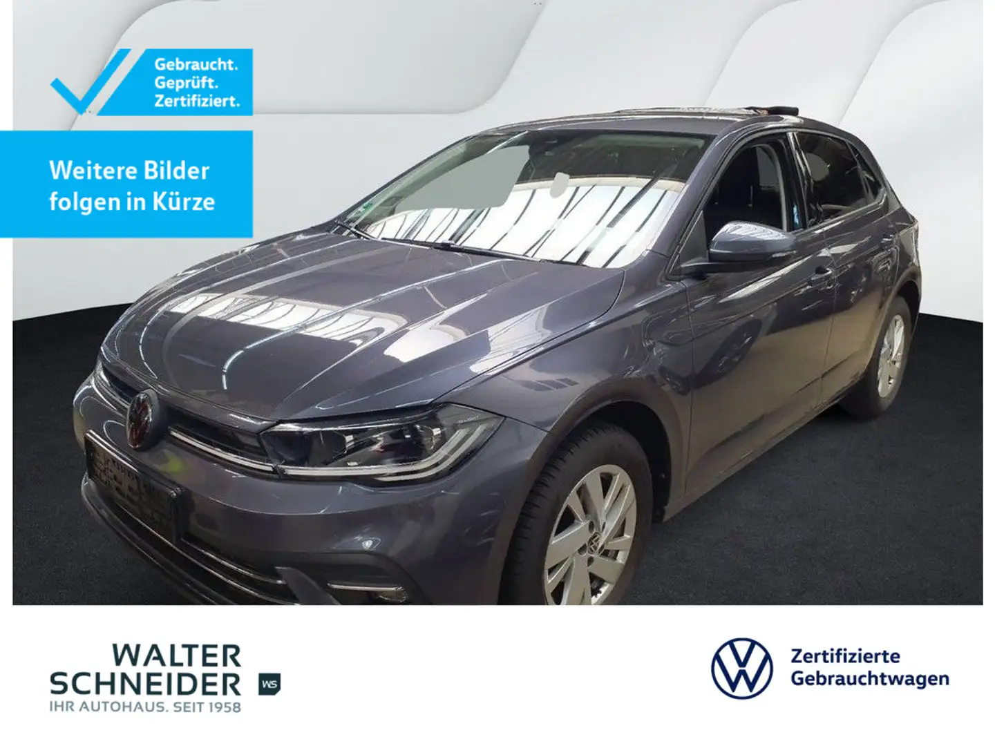 Volkswagen Polo 1.0 TSI DSG Style Navi LED SHZ ACC PDC Grijs - 1