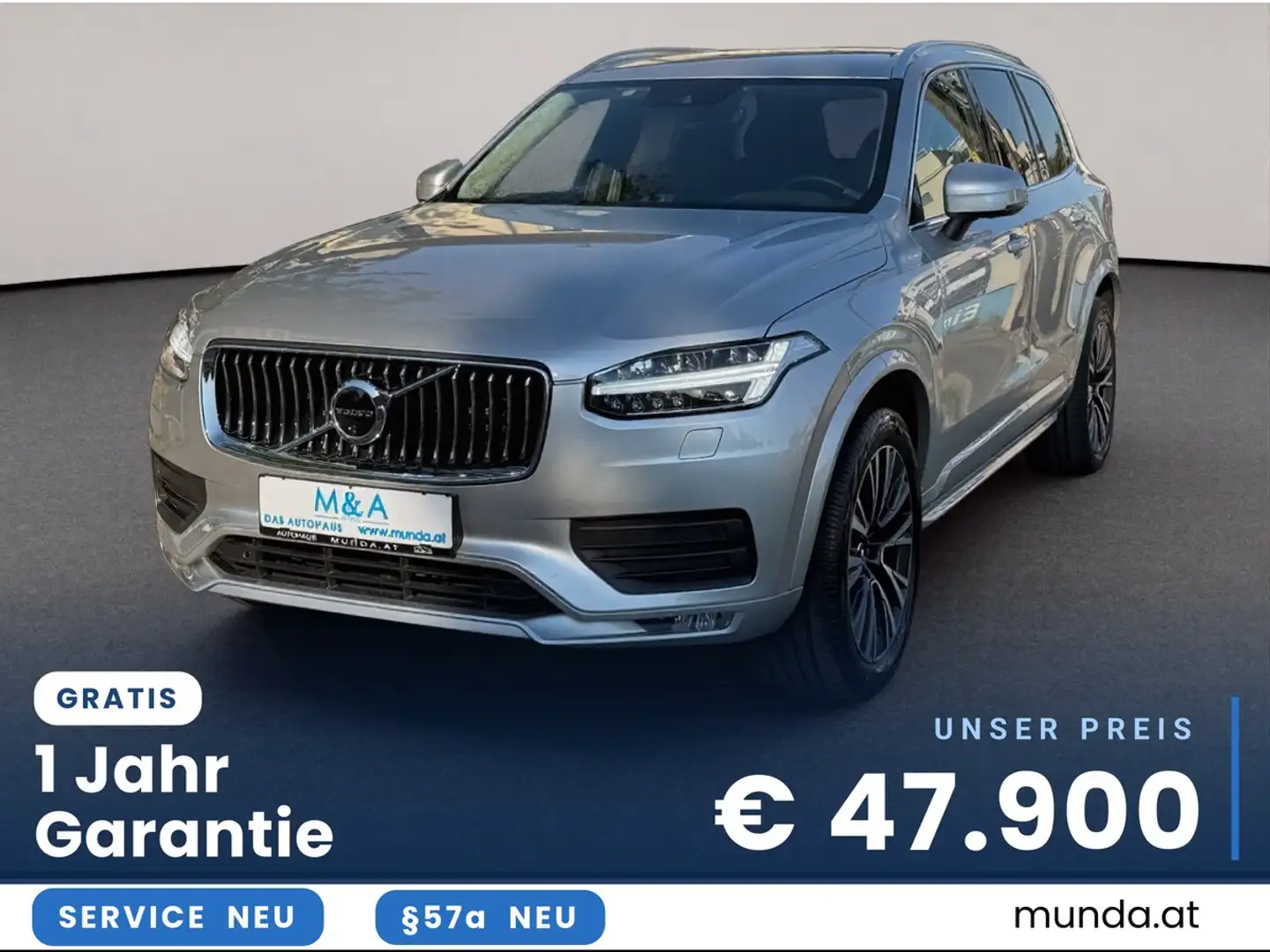 Volvo XC90 2.0d B5 Business AWD/Erstb./39.580km/Garantie Silber - 1