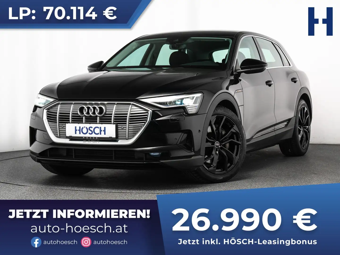 Audi e-tron 50 quattro ERSTBESITZ SCHNÄPPCHEN -61% Schwarz - 1