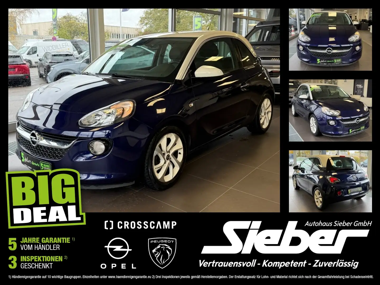 Opel Adam 1.2 120 Jahre Sitzhzg*PDC*Tempomat*Regensens Bleu - 1