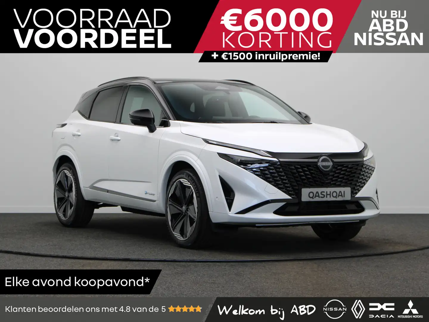 Nissan Qashqai N-Design + Panoramisch glazen dak + Cold Pack e-Po Weiß - 1