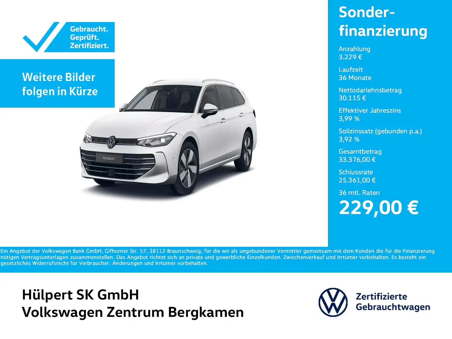 Volkswagen Passat Variant 1.5 eTSI BUSINESS NEUESMODELL AHK Weiß - 1