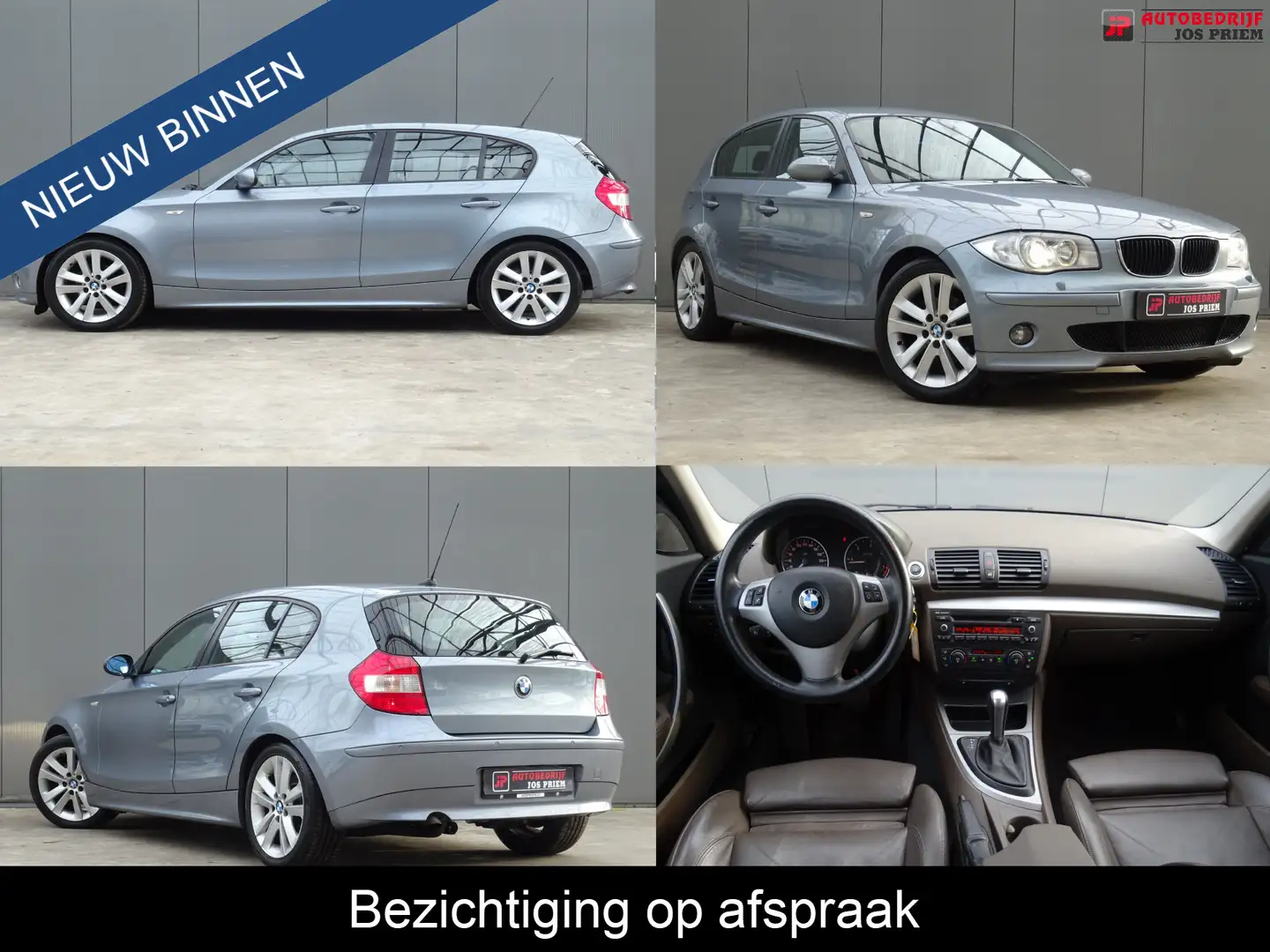 BMW 120 1-serie 120d * LEER * XENON * NETJES !! Gris - 1