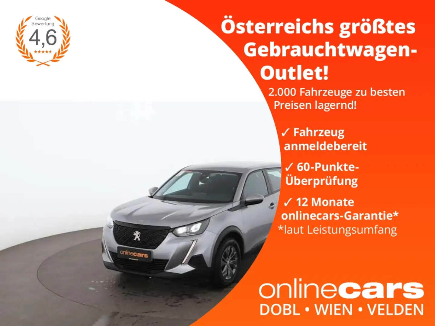 Peugeot 2008 1.2 PureTech 100 Active LED TEMP R-KAMERA Grau - 1