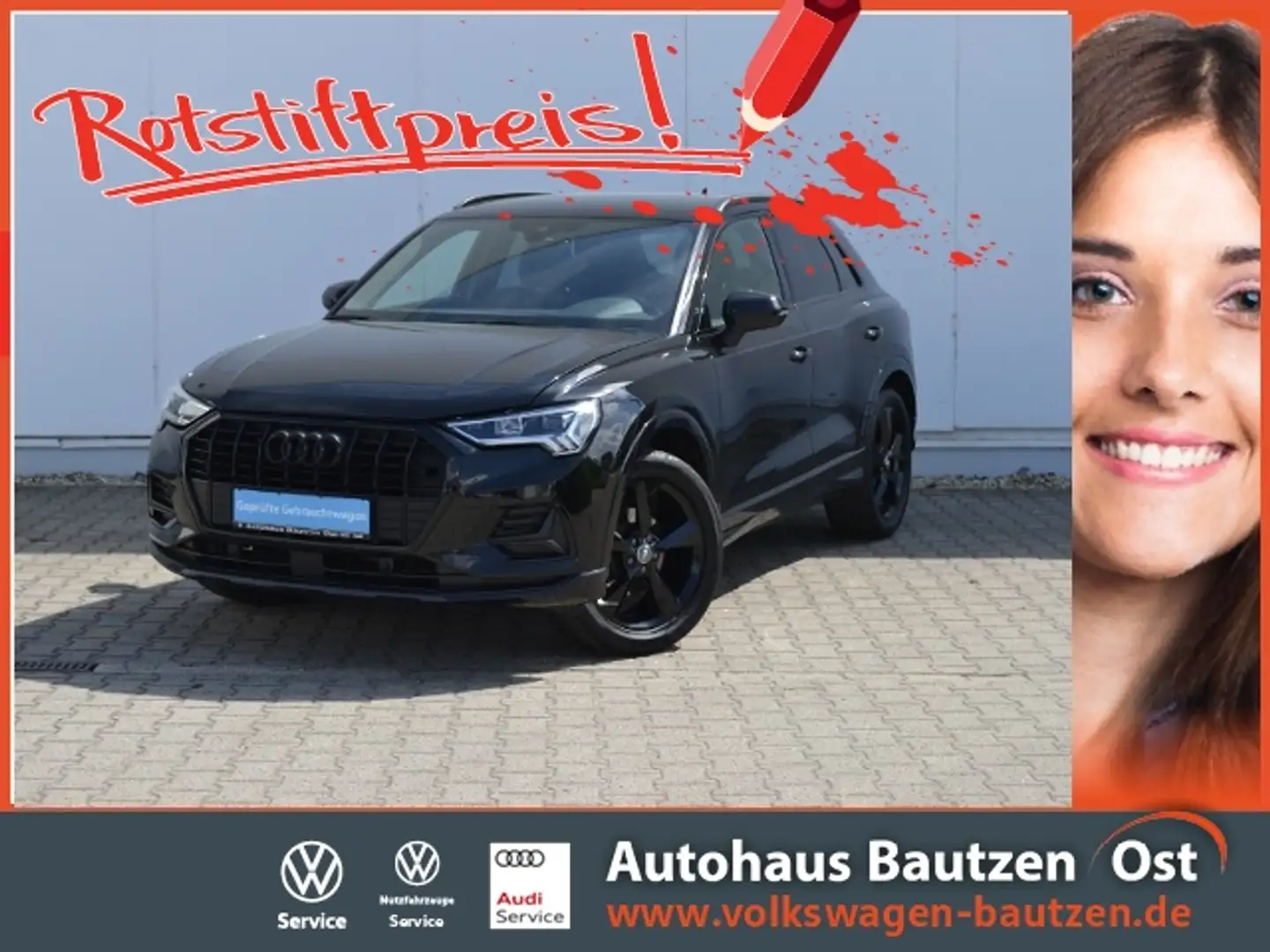 Audi Q3 35 TFSI S-tronic advanced AHK/OPTIK-SW/19-ZOLL/LE Schwarz - 1