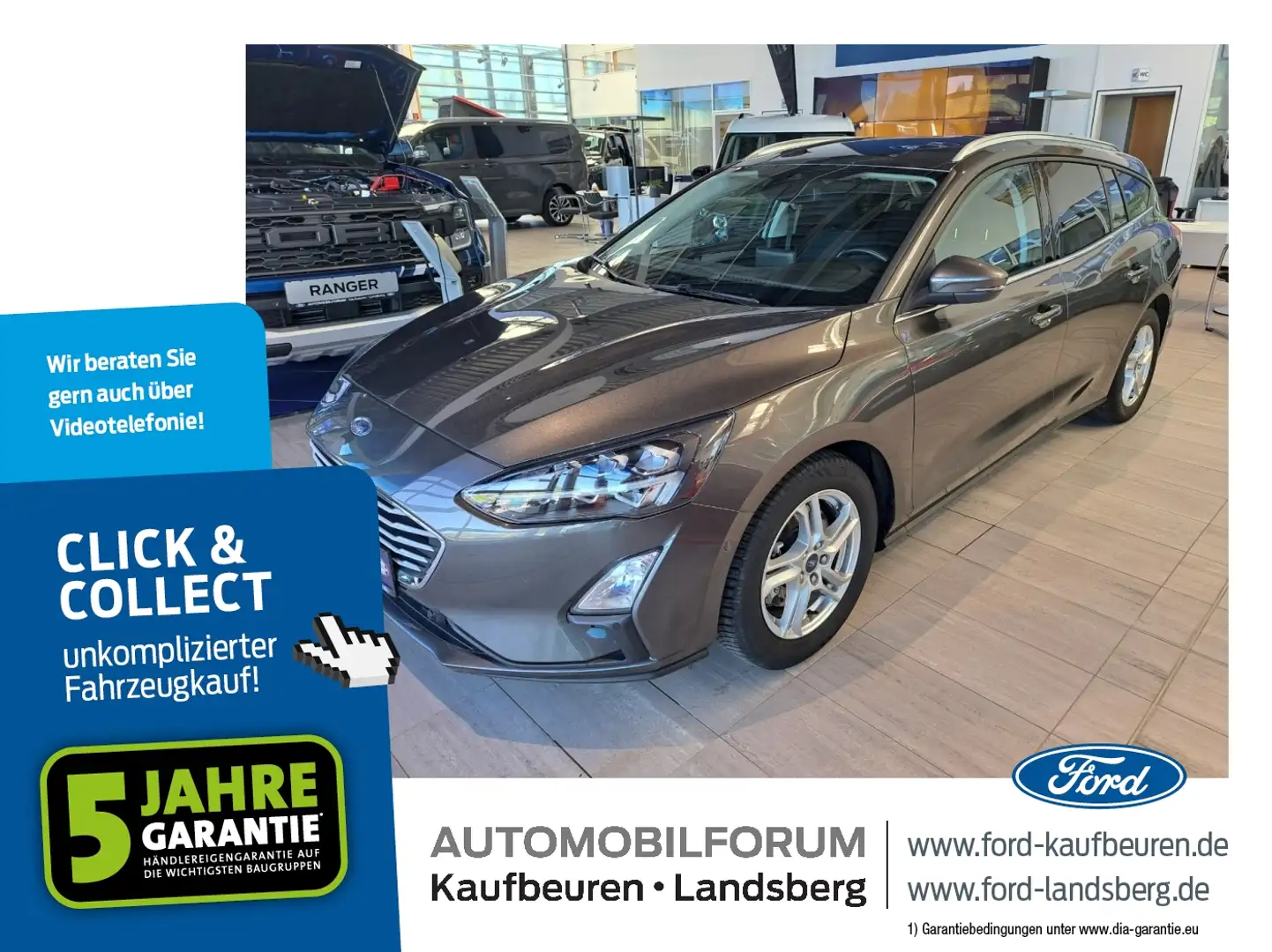 Ford Focus Turnier 1.0 EB LED Navi PDC RFK Klima Grau - 1