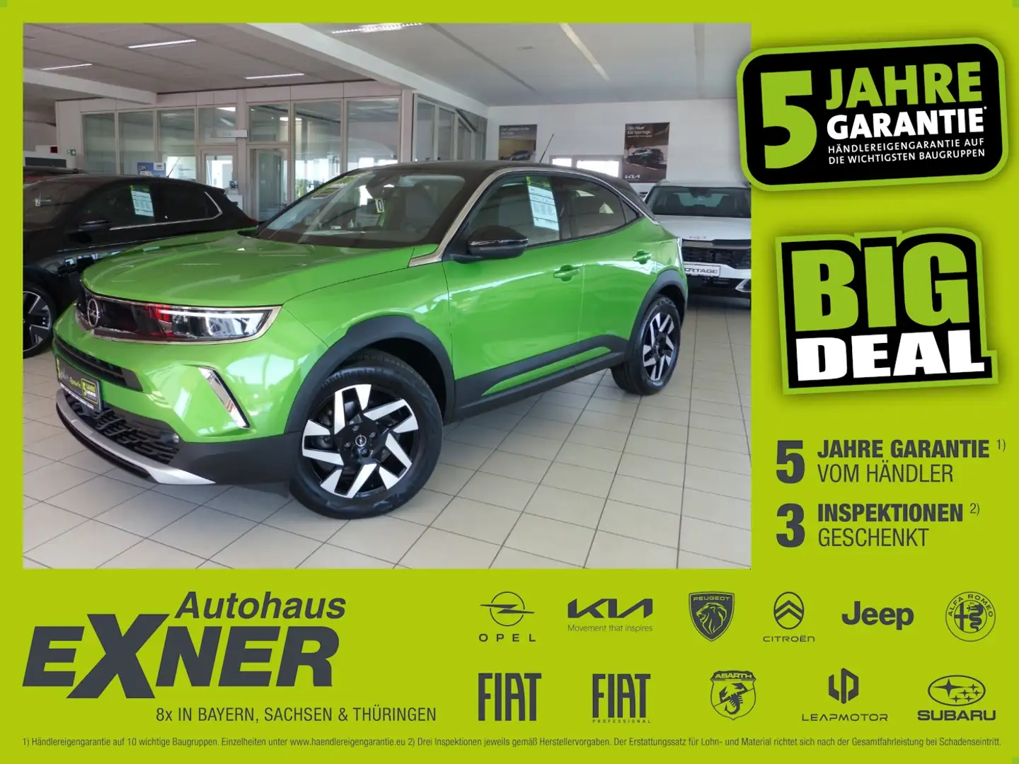 Opel Mokka-E ELEGANCE *11kW OBC*LED*Klimaaut.*RFK*PDC* Grün - 1