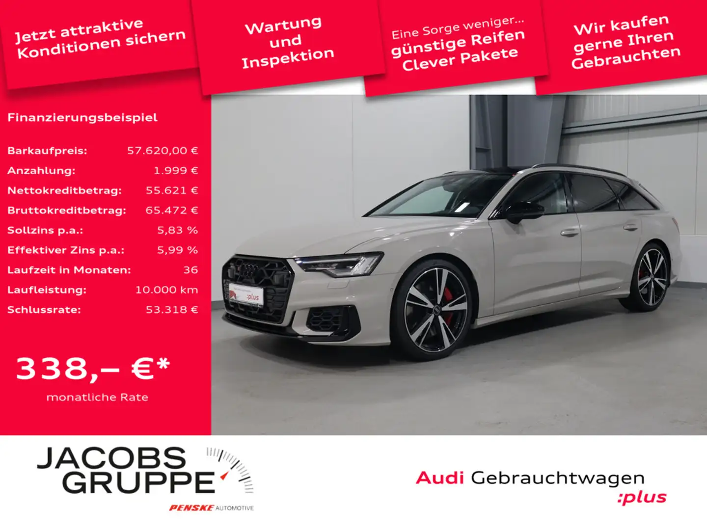 Audi S6 Avant 3.0 TDI quattro Pano*LED*PDC * Beige - 1