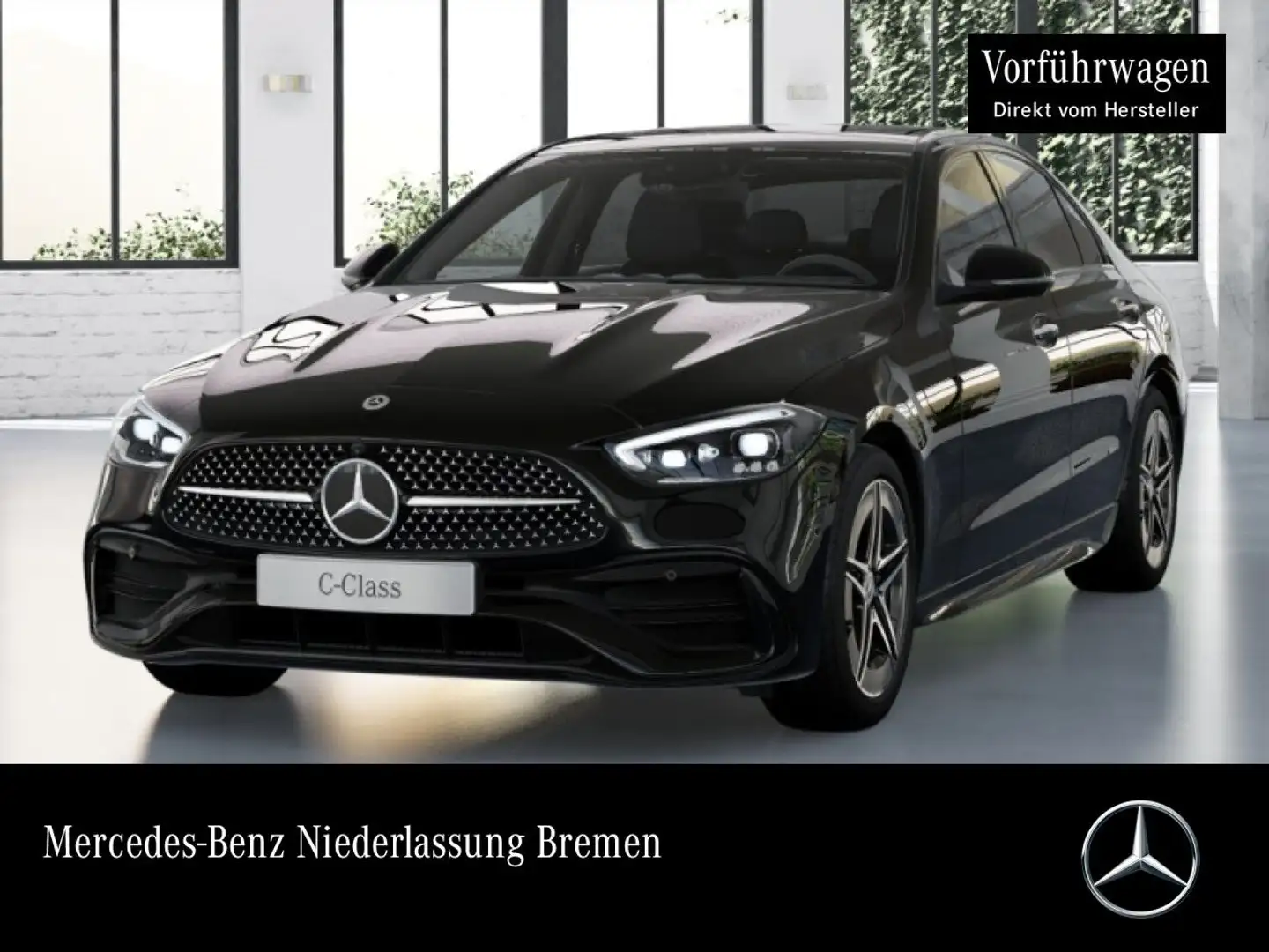 Mercedes-Benz C 300 de AMG+NIGHT+PANO+360+AHK+BURMESTER+KEYLESS Schwarz - 1