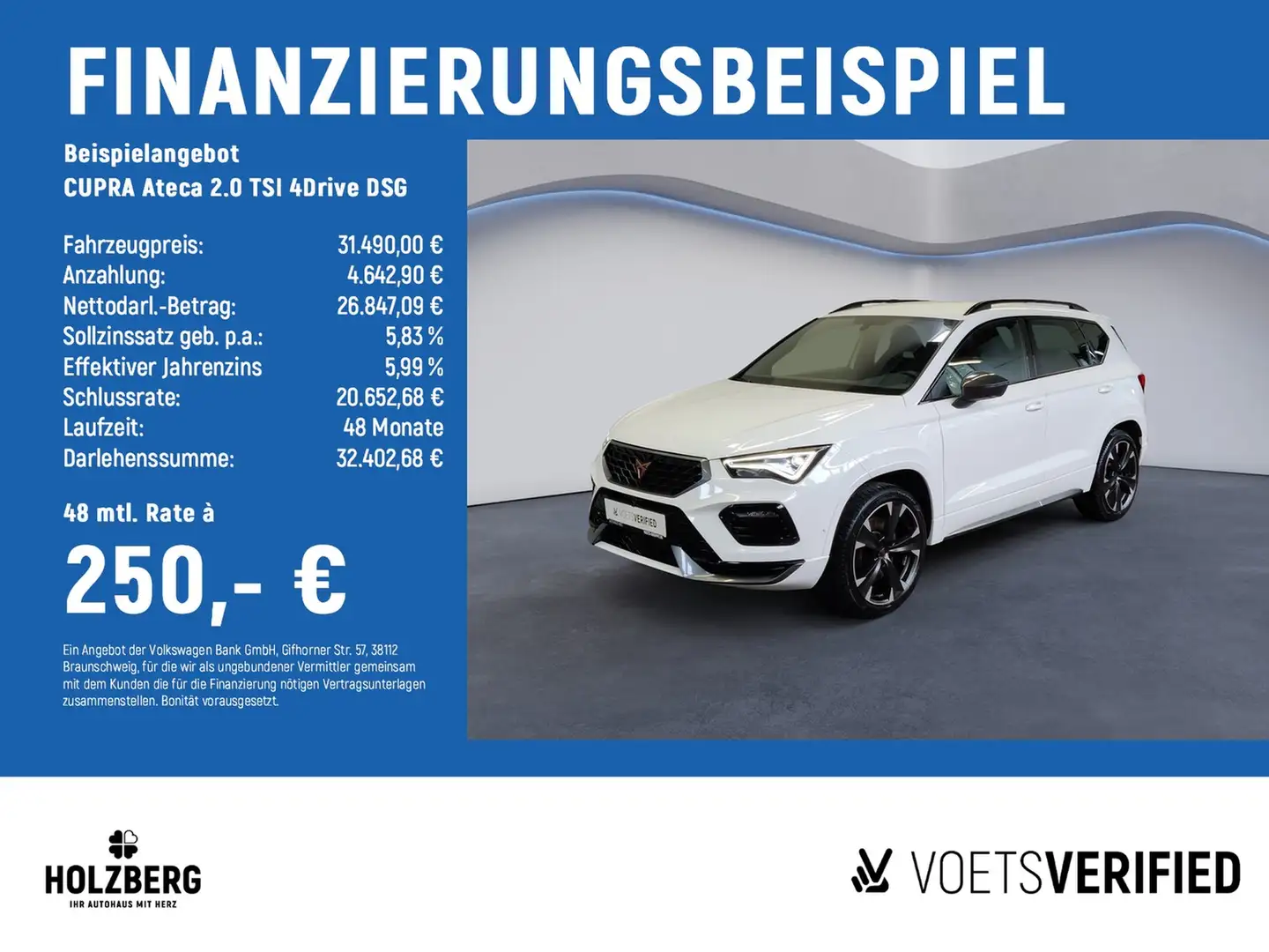 CUPRA Ateca 2.0 TSI 4Drive DSG KEYLESS+EPH+LED Weiß - 2