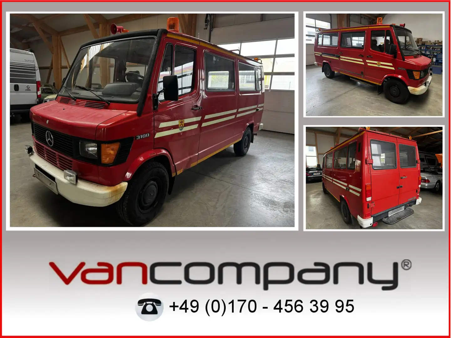 Mercedes-Benz T1 310 D Bremer Kombi Feuerwehr1. Hand Rouge - 1