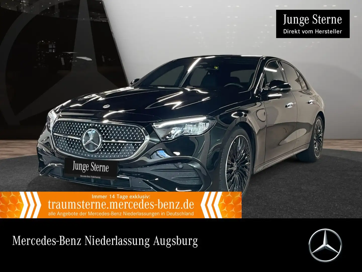 Mercedes-Benz E 220 d AMG Burmester Distr. LED Night Kamera PTS Noir - 1