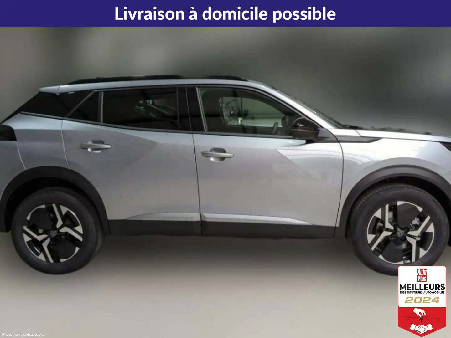 Peugeot 2008 NOUVEAU  Hybrid 145 e-DCS6 Allure Gris - 2