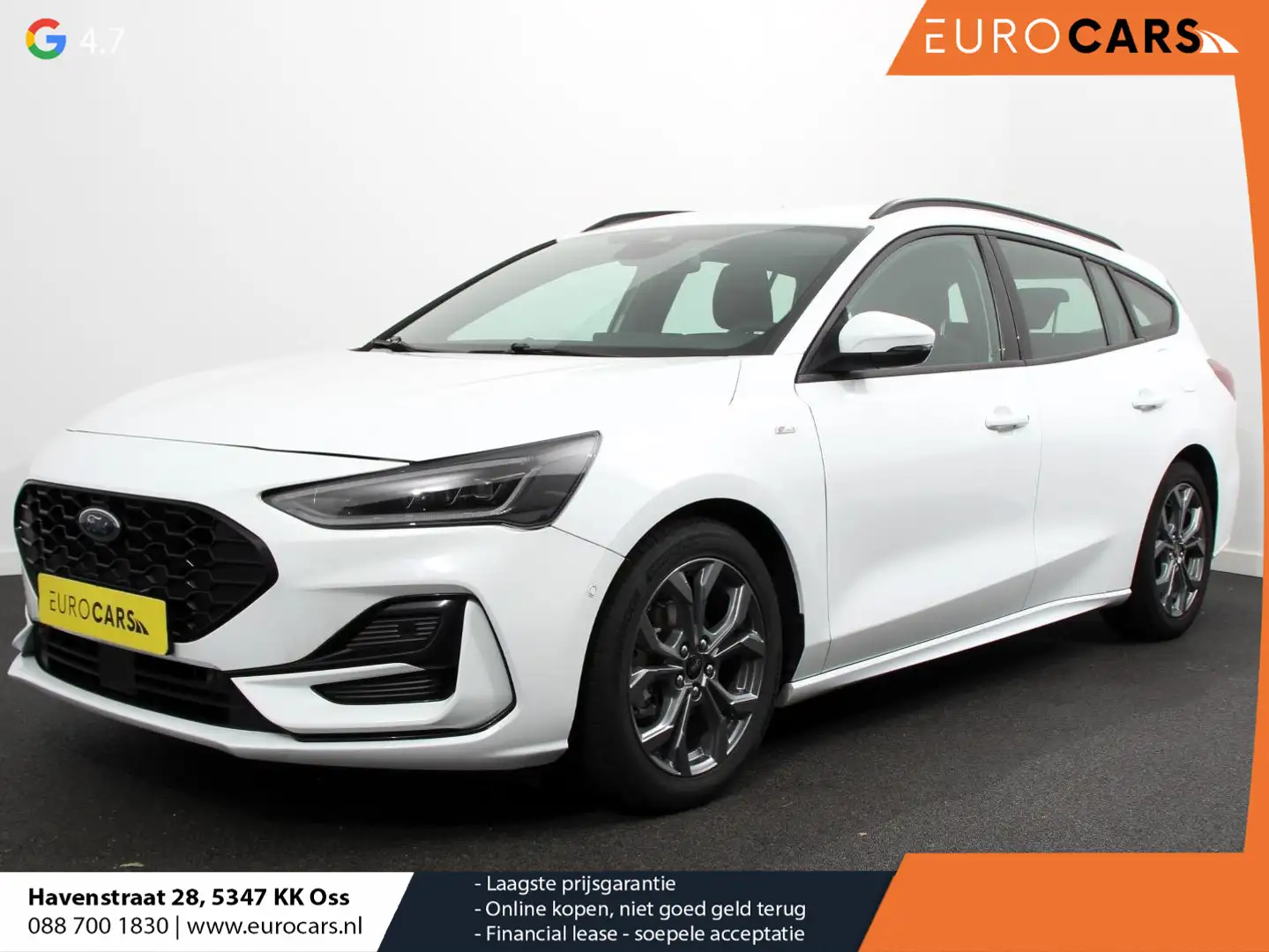 Ford Focus Wagon 1.0 EcoBoost Hybrid ST Line Navigatie Climat Wit - 1