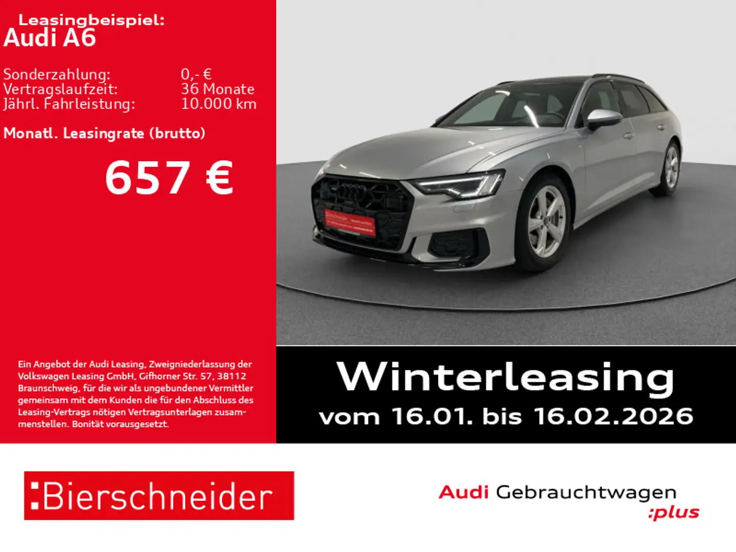 Audi A6 Av 50 TDI qu S-Line Black AHK MATRIX PANO HuD Silber - 1