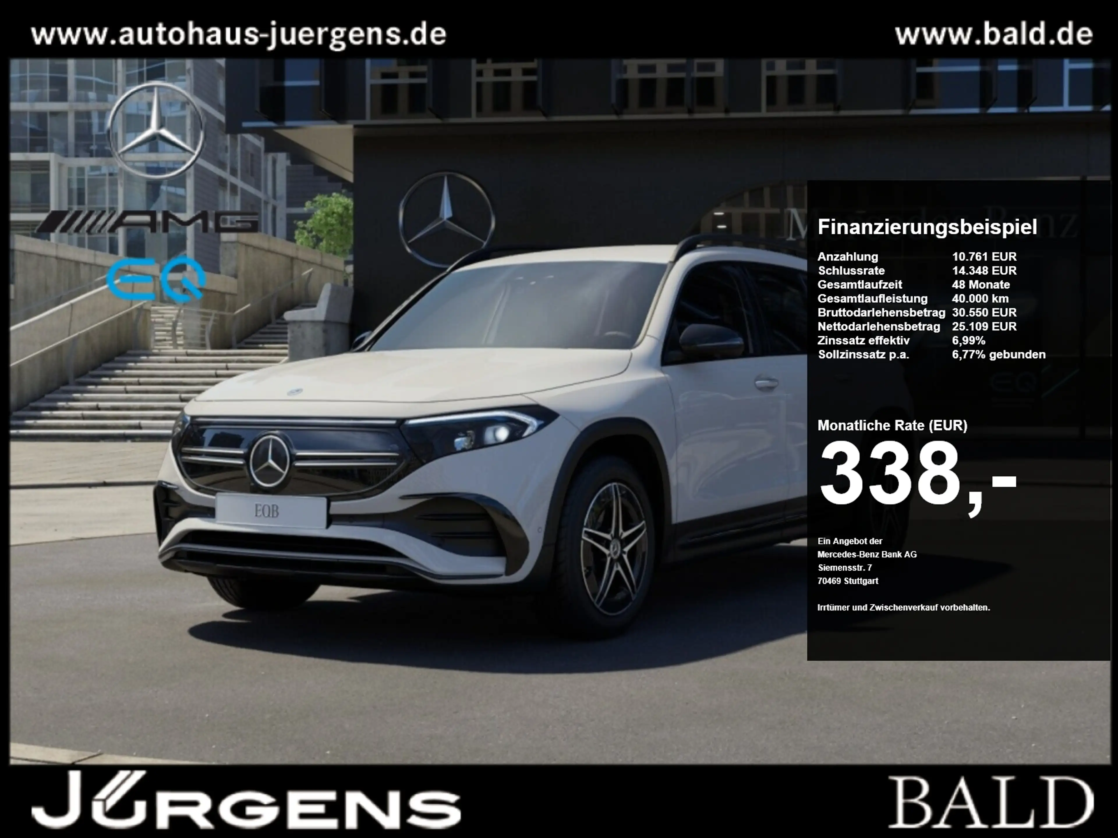 Mercedes-Benz EQB 300 4M AMG-Sport/LED/360/Night/Distr/Sound
