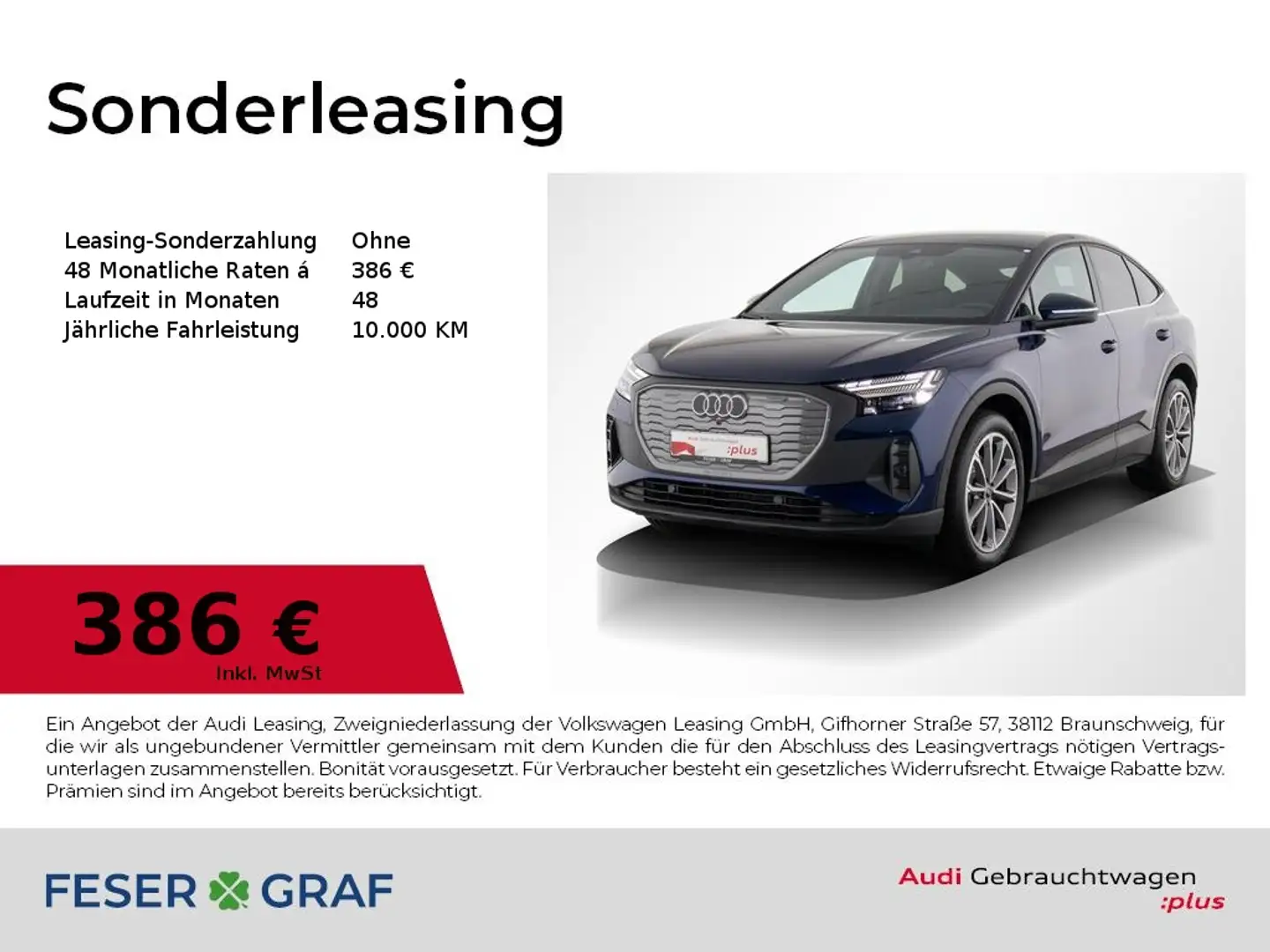 Audi Q4 e-tron Sportback S line 35 matrix LED/ AHK Blau - 1