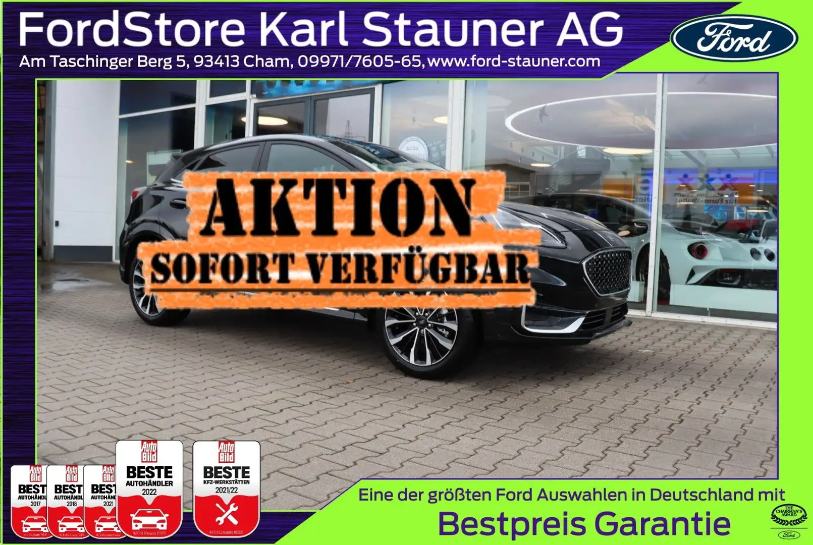 Ford Puma ST-Line Vignale 1.0 EcoB. KAMERA B&O AHK Schwarz - 1