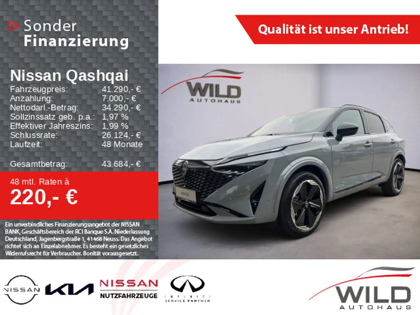 Nissan Qashqai 1.5 VC-T e-Power N-Design LED 360° BOSE Grau - 1