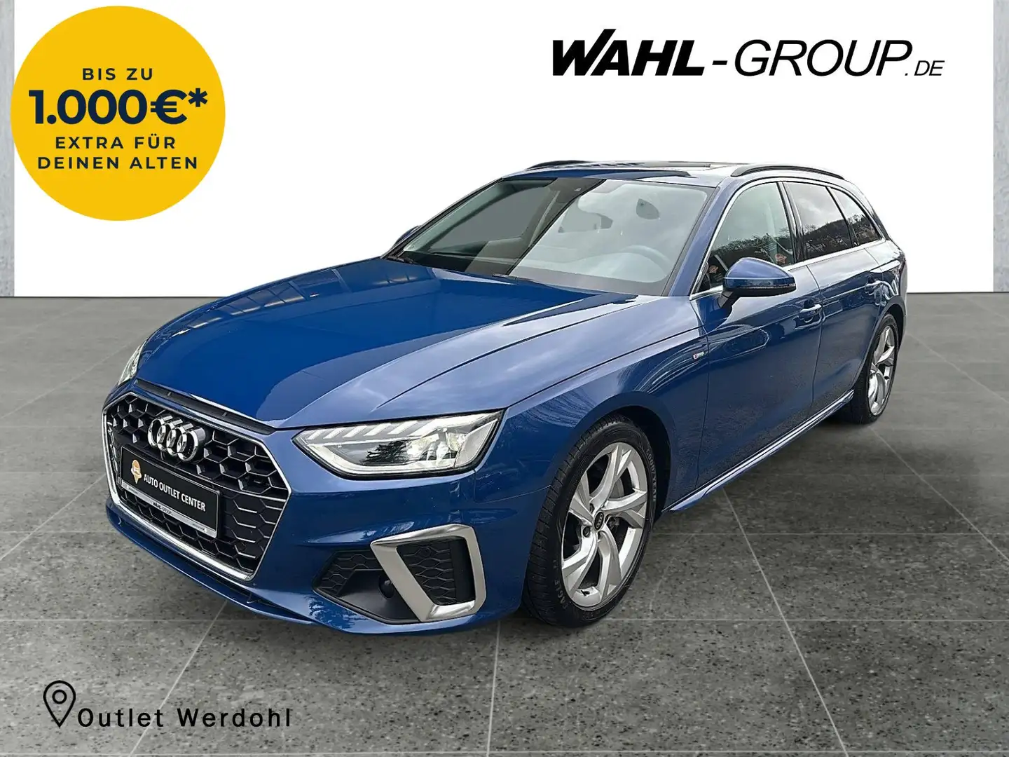 Audi A4 40 2,0 TDI AVANT S LINE*NAVI APPLE CAR PLAY*AHK KL Blau - 1