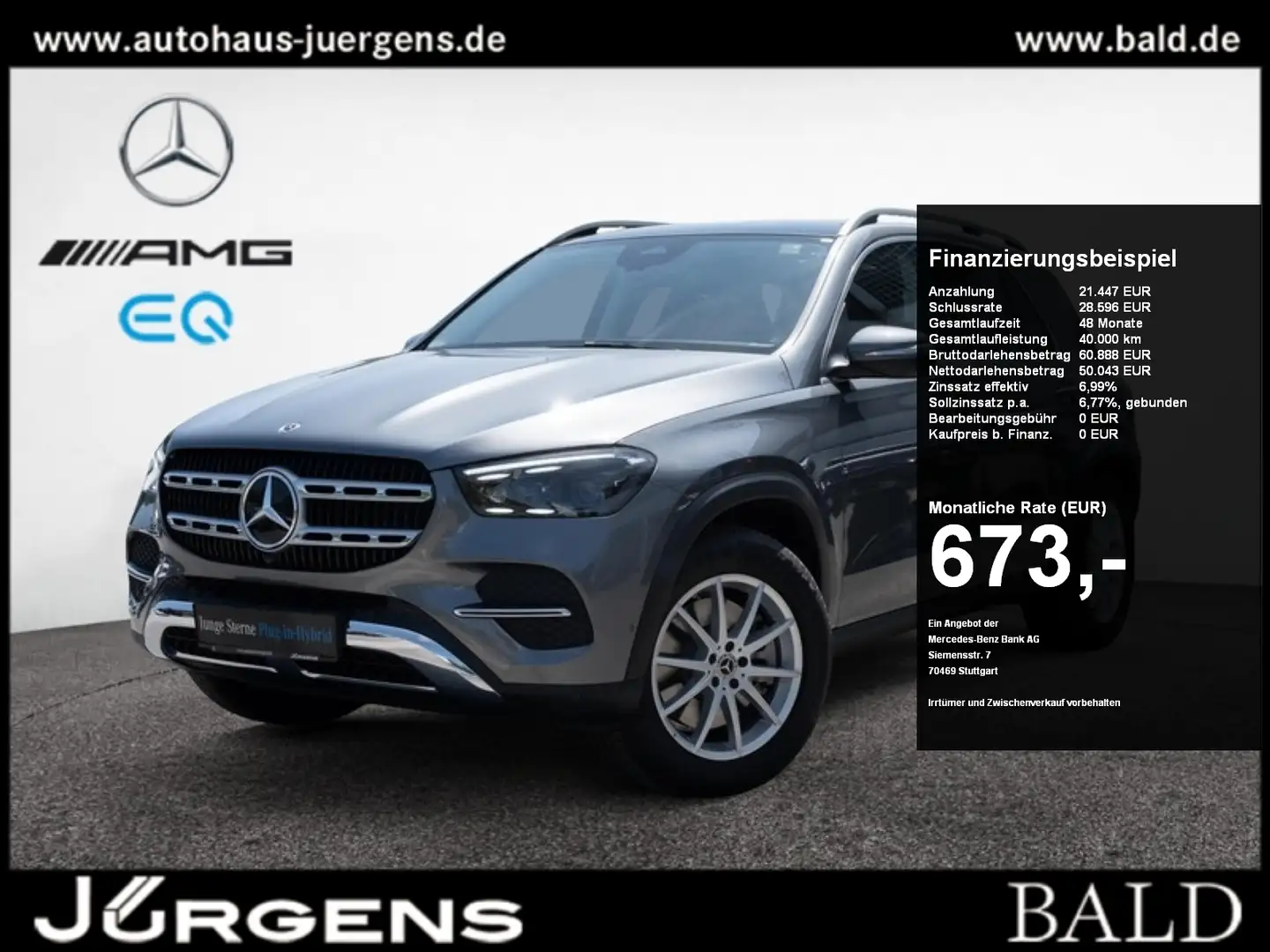 Mercedes-Benz GLE 350 de 4M Multibeam/Pano/AHK/Cam/EASY-P/SHZ Grijs - 1
