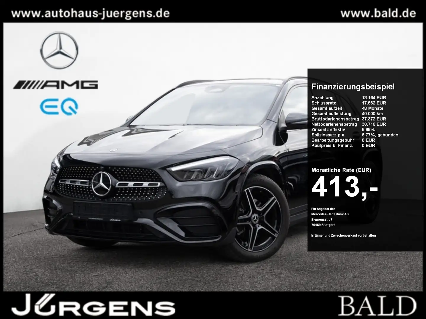 Mercedes-Benz GLA 200 AMG-Sport/360/Pano/AHK/Night/Distr/19' Schwarz - 1