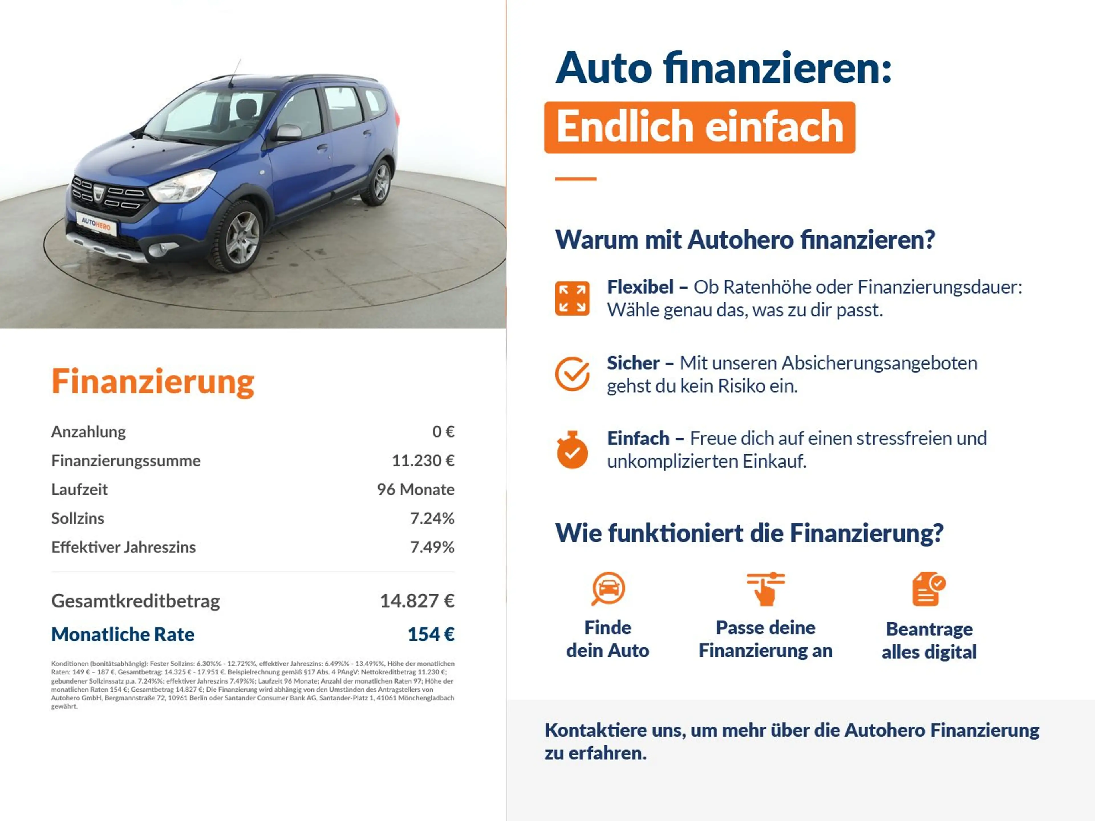 Dacia Lodgy 1.5 Blue dCi Stepway *NAVI*CAM*SHZ*TEMPO*KLIMA* — photo 2