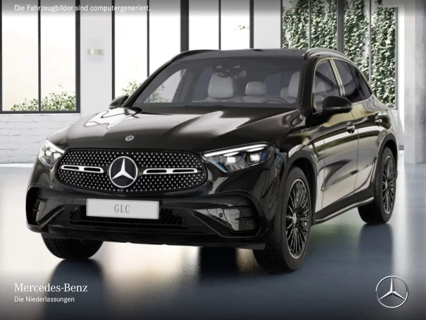 Mercedes-Benz GLC 200 4M AMG+NIGHT+PANO+360+KEYLESS+9G Schwarz - 2