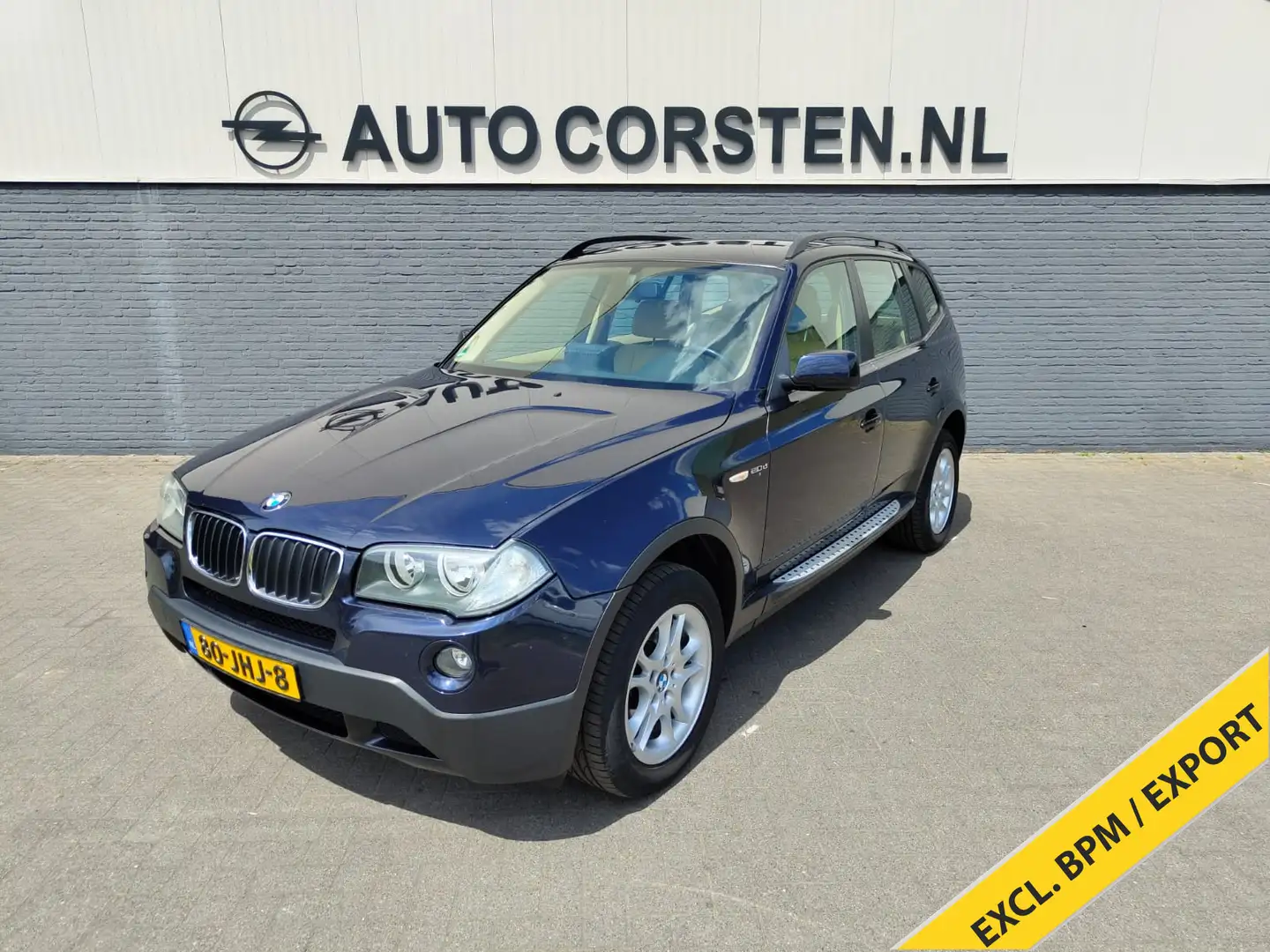 BMW X3 2.0D 177PK Navi Airco Leder Camera Cruise Control Blauw - 1