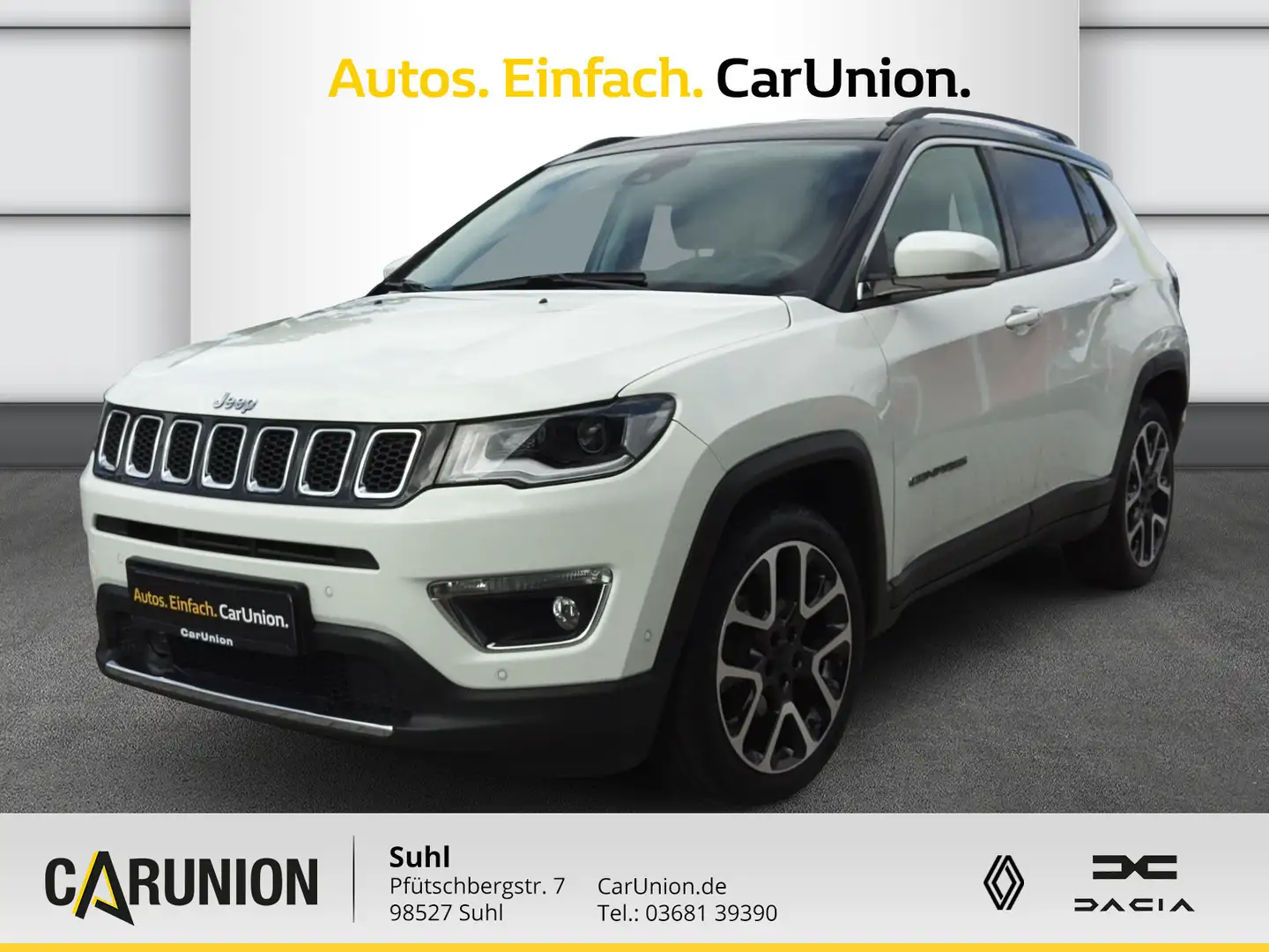 Jeep Compass Limited 1,3l Gse (150PS) DCT 4x2 E6d Blanc - 1