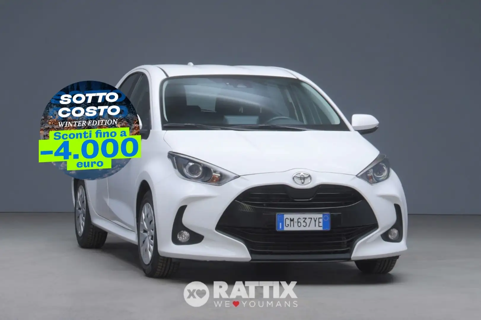 Toyota Yaris 1.0 72CV Active Bianco - 1