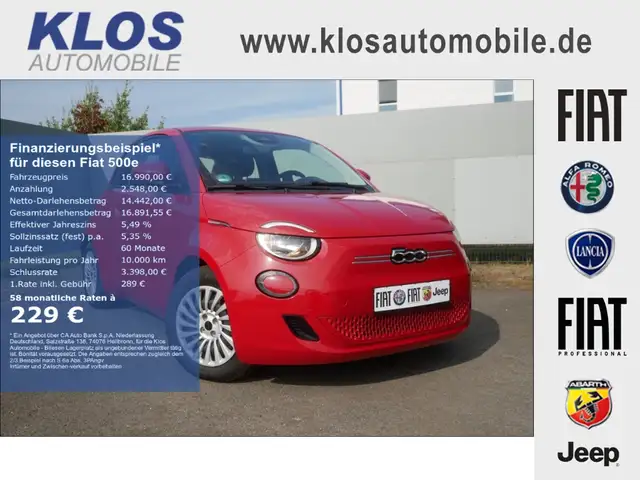 Fiat 500 AT 23,8 Kwh 95PS KOMFORT KAMERA SHZ
