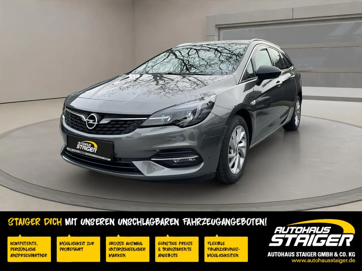 Opel Astra 1.4 Turbo+Navi+Sitzheizung+Tempomat+Kamera+ Gris - 1