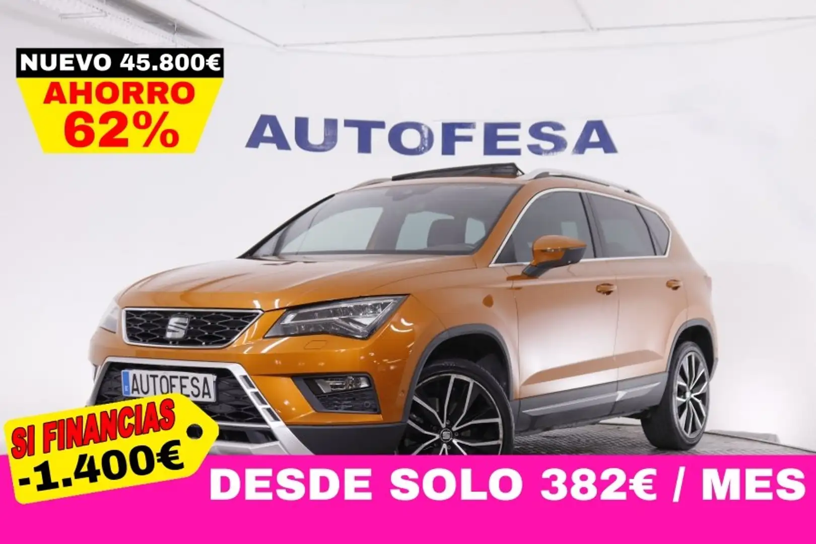 SEAT Ateca 2.0 TDI 190cv 4DRIVE AUTO XCELLENCE 5P # TECHO PAN Naranja - 1