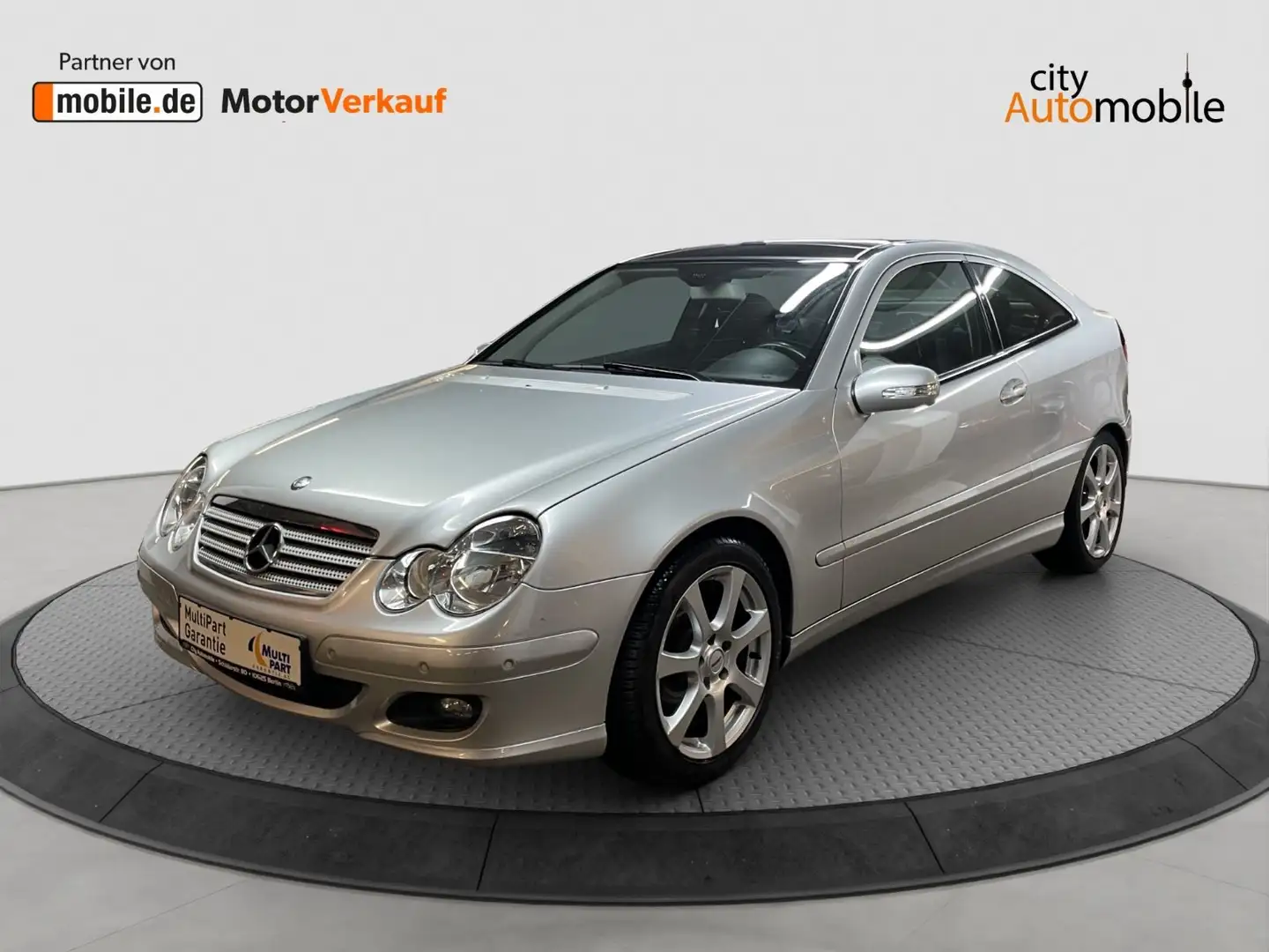 Mercedes-Benz C 180 Sportcoupe C 180 Kompressor/Pano-Dach/Navi/SHZ Argento - 1