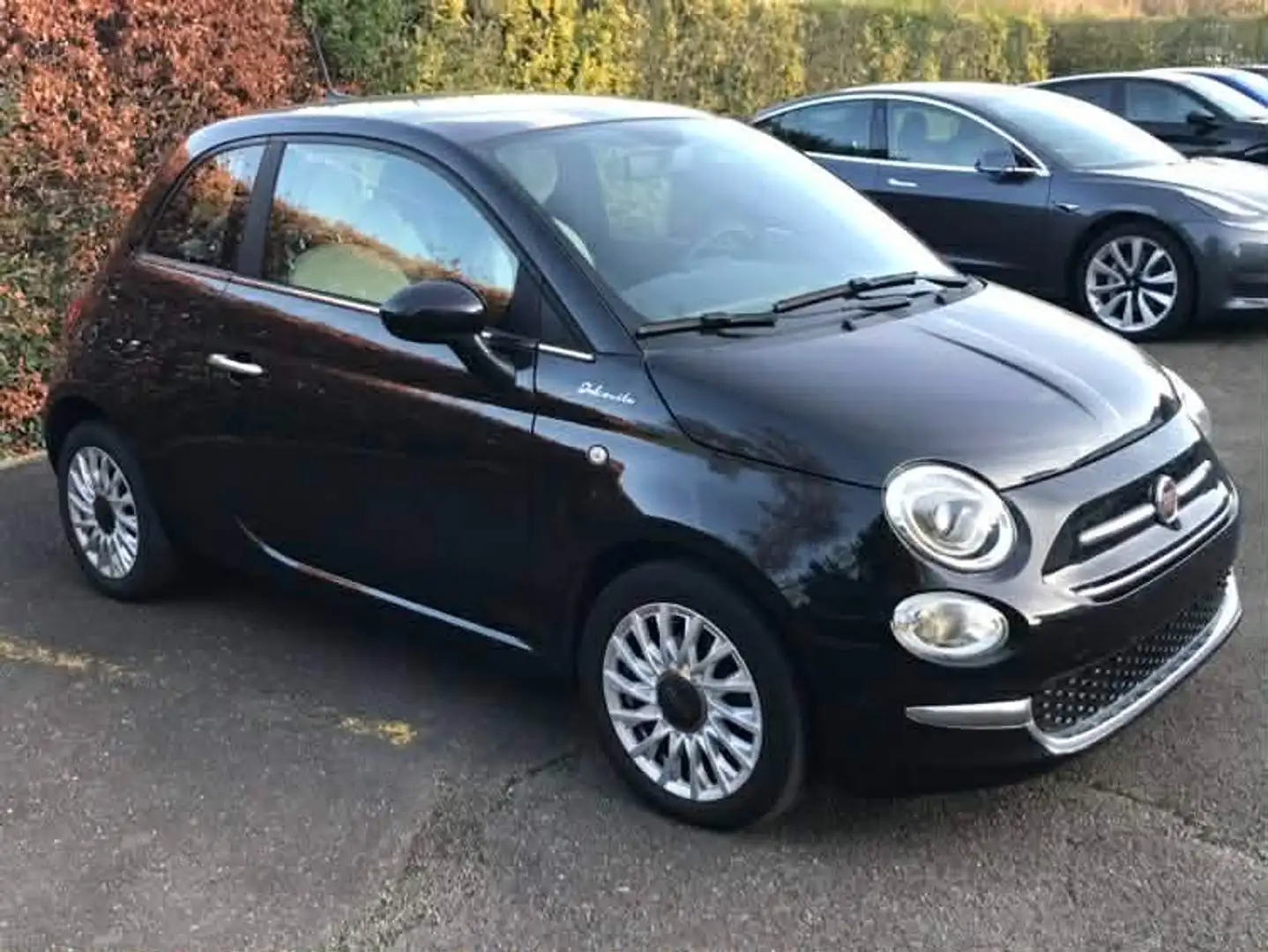 Fiat 500 1.0i Hybrid-Dolcevita GPS/Régul/PDC/Carplay/JA Noir - 1