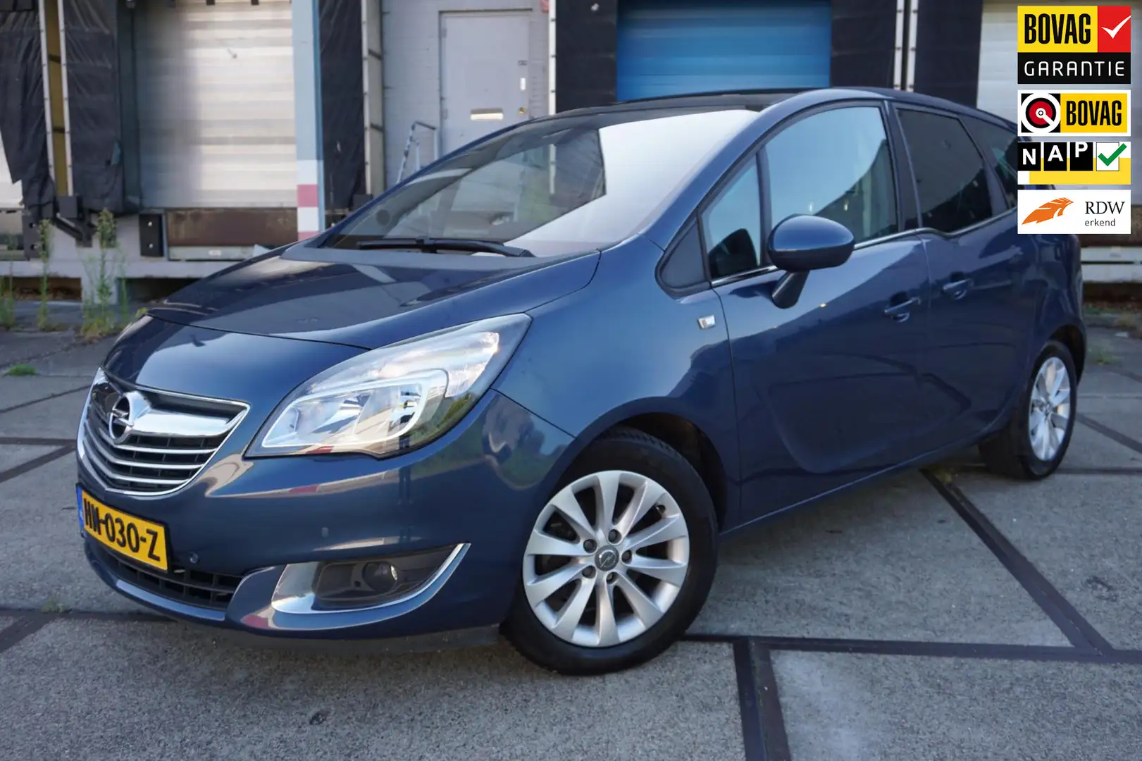 Opel Meriva 1.4 Turbo Cosmo * Cruise * Airco * Trekhaak Blauw - 1