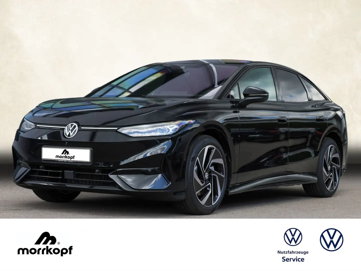 Volkswagen ID.7 PRO S +MAX:657KM+1/4 DIENSTW-STEUER+ Navi LED Noir - 1
