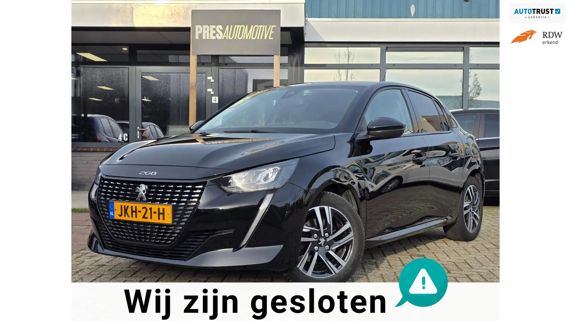 Peugeot 208 1.2 PureTech GT-Line |CLIMA|CRUISE|NAVI|KEYLESS Zwart - 1